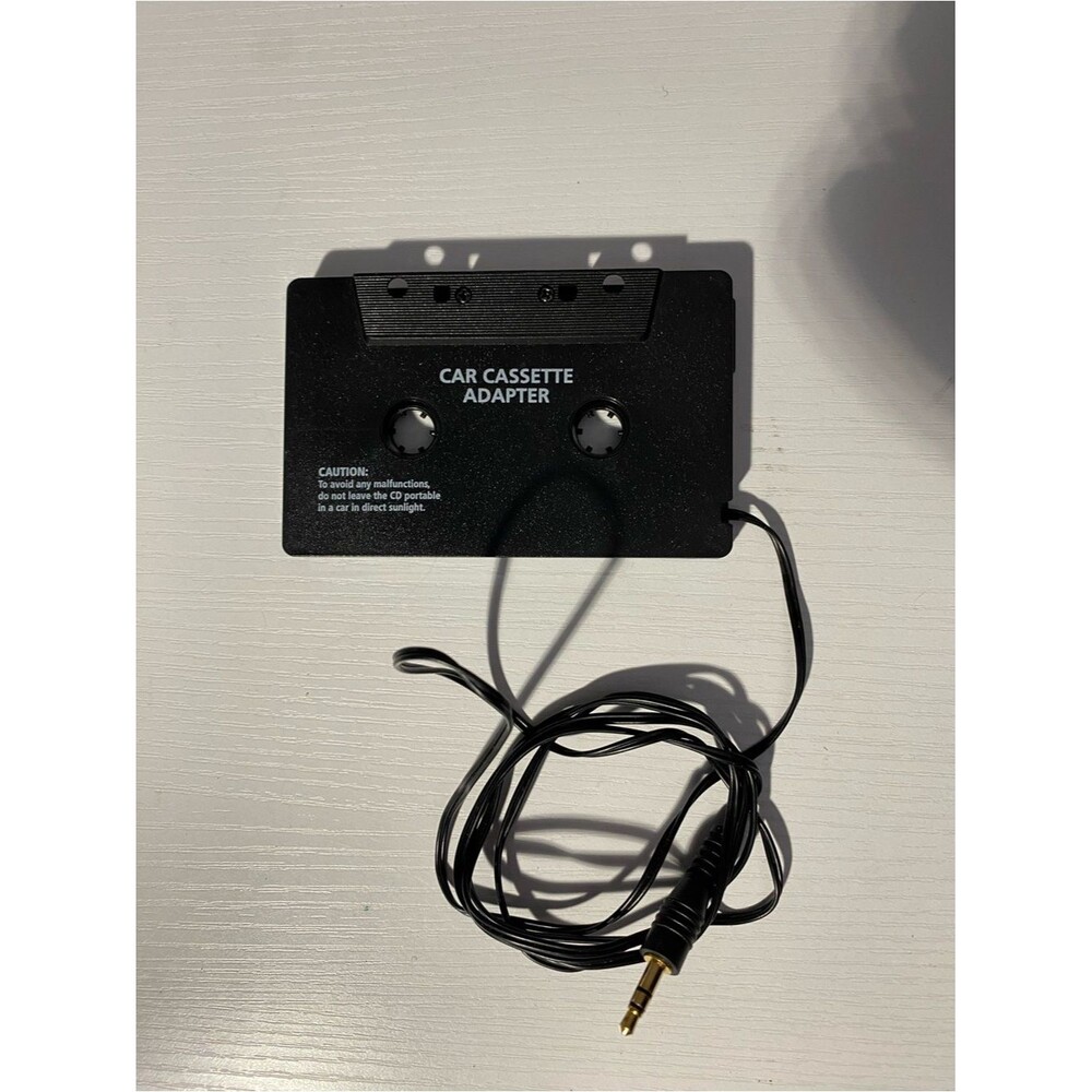 Car Audio Cassette to 3.5mm Aux Adapter Cable Tape Player Converter Black